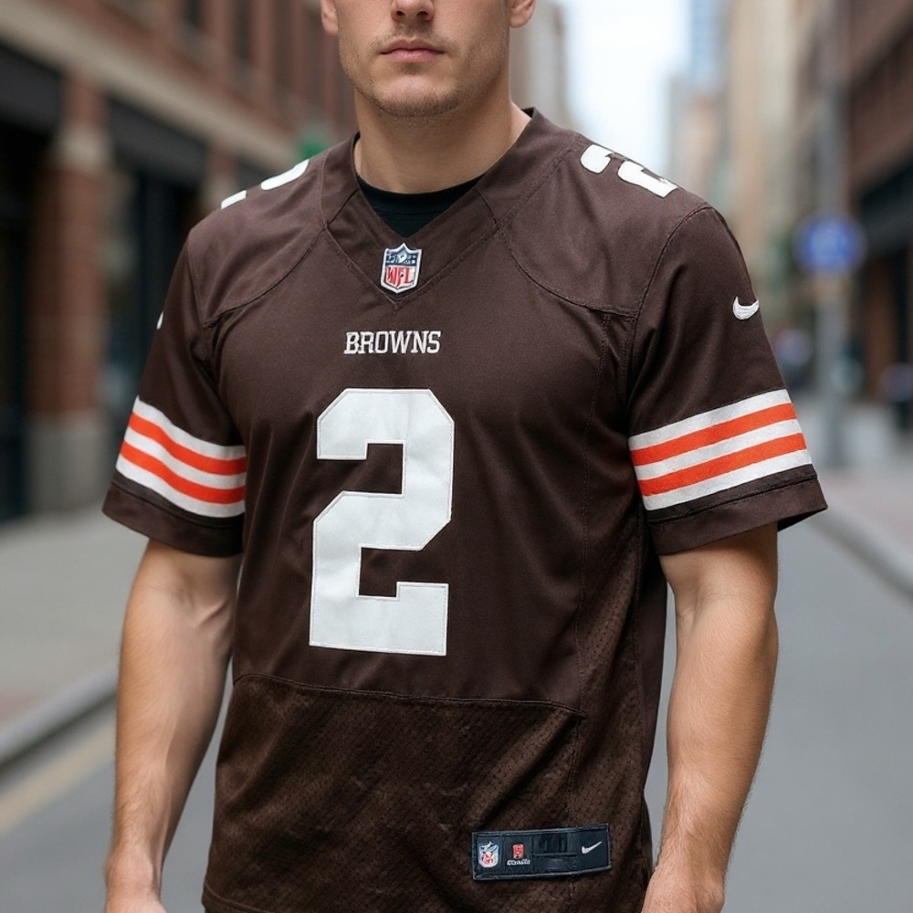 Nike Browns #2 Manziel NFL On Field Jersey Medium Brown - Picture 12 of 13